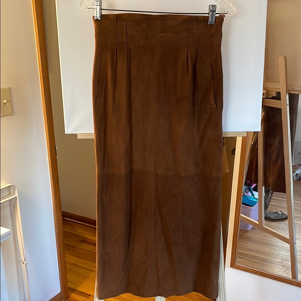 Ellen Tracy Brown Maxi Pencil Skirt for Casual Work